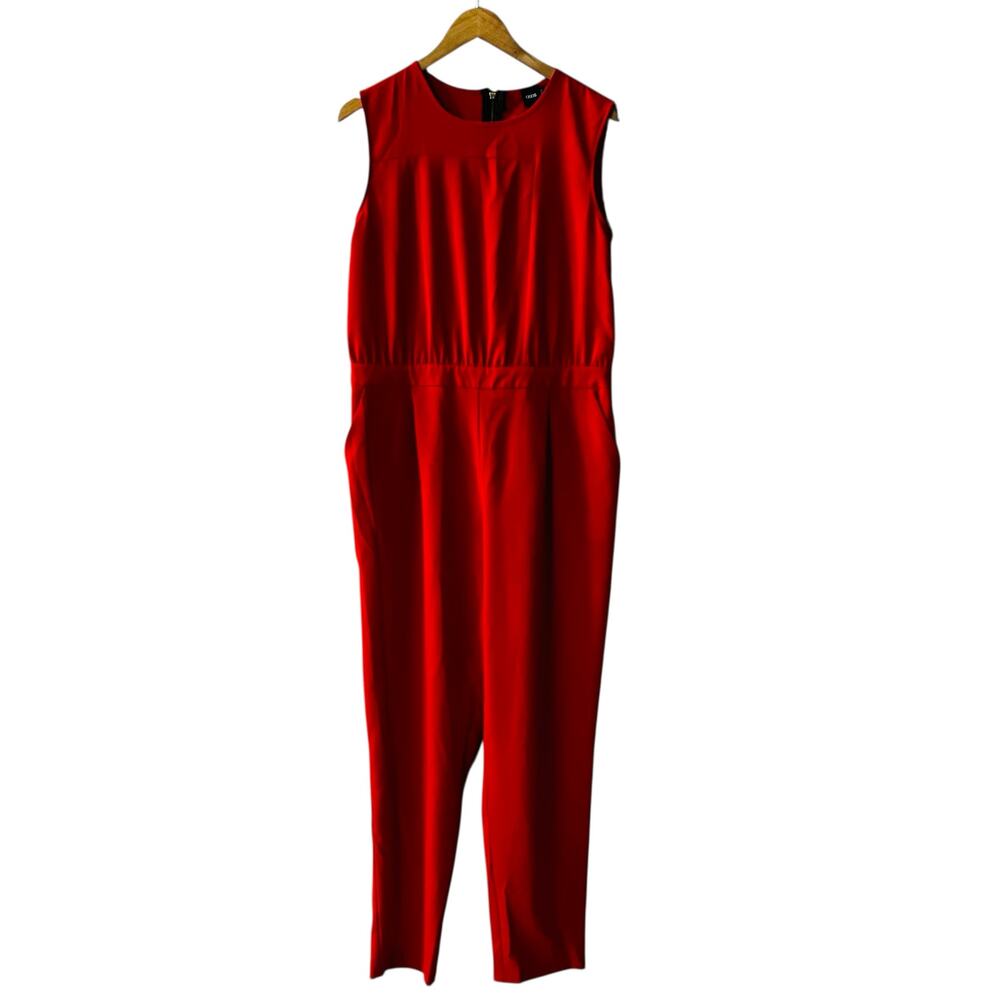 ASOS Sleeveless Straight Leg Jumpsuit Size 12 Red